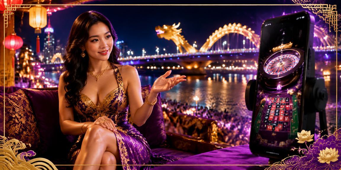 Người dùng chơi casino trực tuyến trên điện thoại tại lễ hội Đà Nẵng